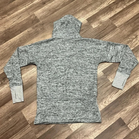 Athleta Batwing & Robin Gray Cowl Neck Sweater Sweatshirt Pullover Kangaroo XS - Picture 6 of 10